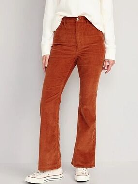 Old navy high rise flare corduroy pants